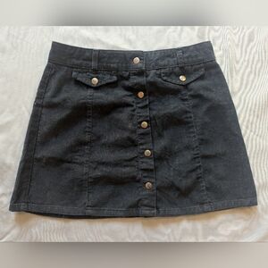 BDG Black Corduroy Skirt